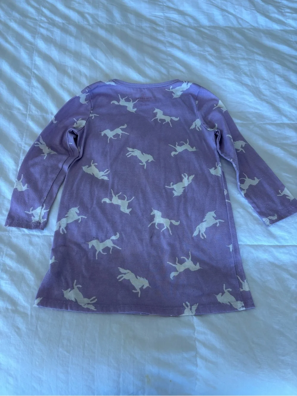 Joe Fresh Girls 4T Purple Long Sleeve Sleep gown pajamas unicorn